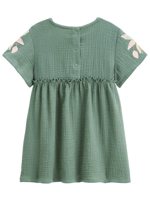 Robe enfant en gaze de coton + chouchou Pivoina - Kiabi