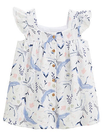 Robe enfant en gaze de coton Tiana