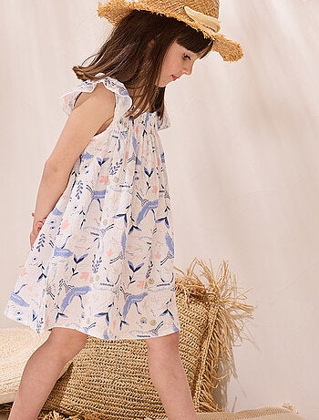 Robe enfant en gaze de coton Tiana