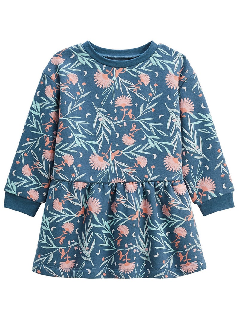 Robe enfant en molleton Dina Bleu - Kiabi