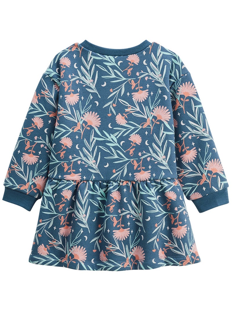 Robe enfant en molleton Dina Bleu - Kiabi