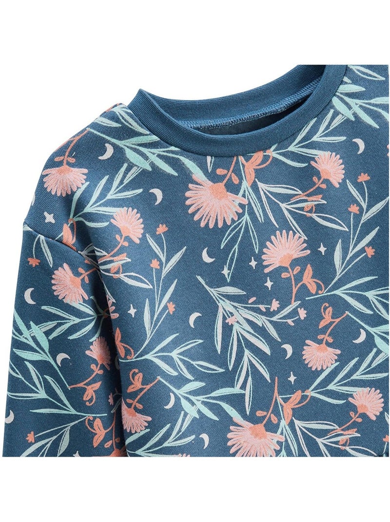 Robe enfant en molleton Dina Bleu - Kiabi