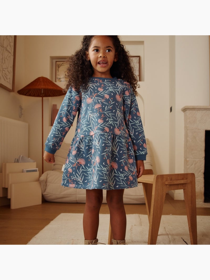 Robe enfant en molleton Dina Bleu - Kiabi