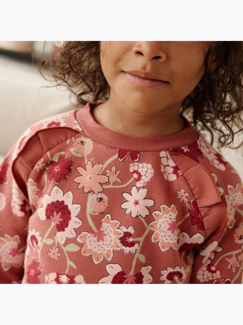Robe enfant en molleton harmony Rose - Kiabi