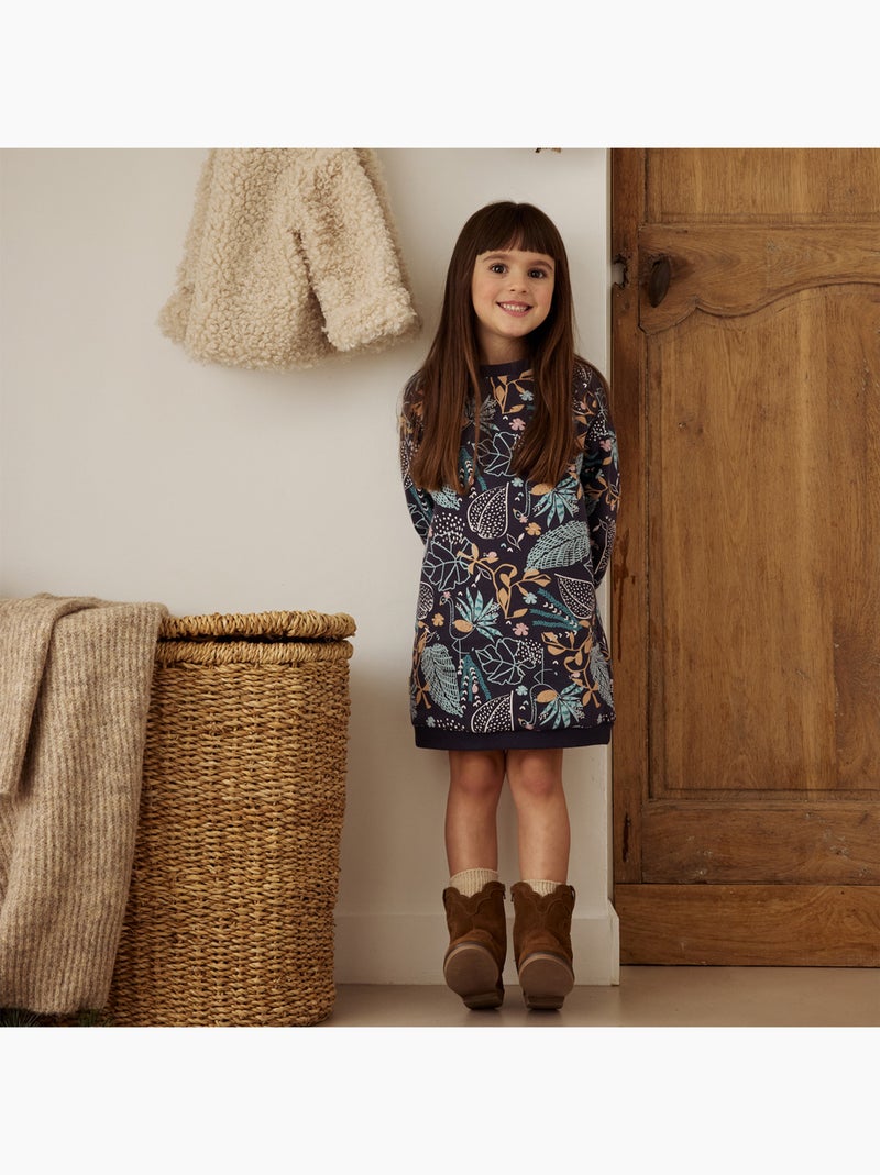 Robe enfant en molleton Holamuchacha Bleu - Kiabi