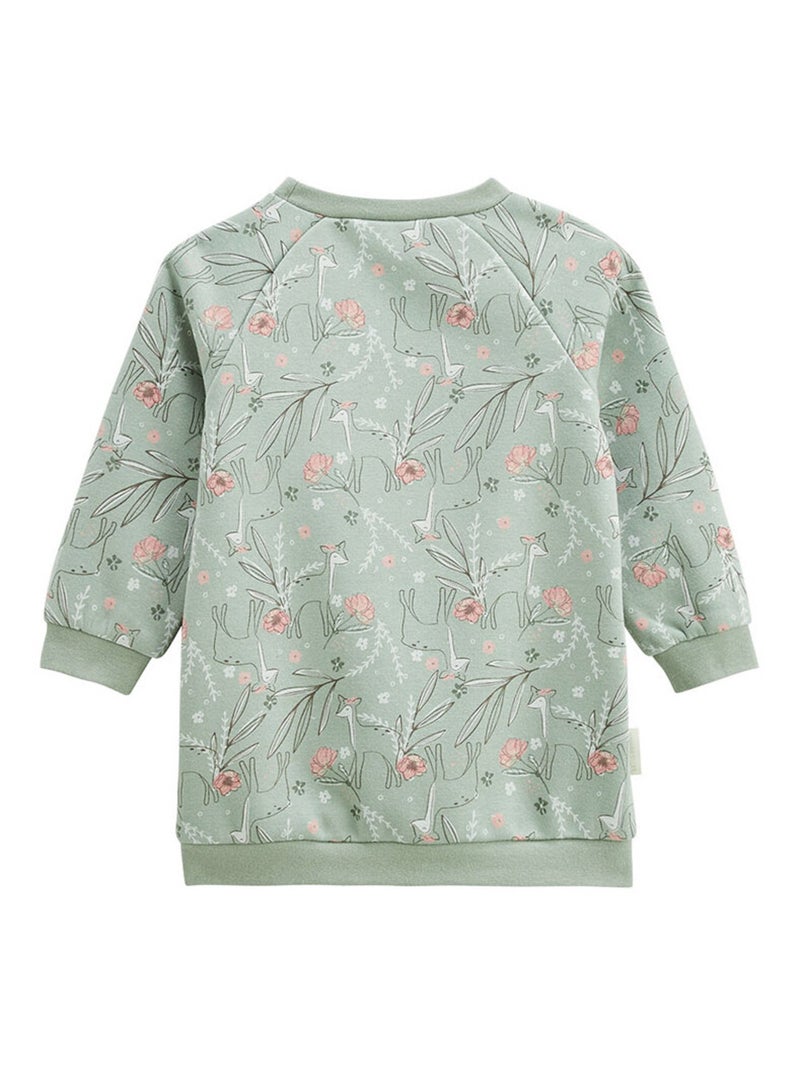 Robe enfant en molleton Lison Vert - Kiabi
