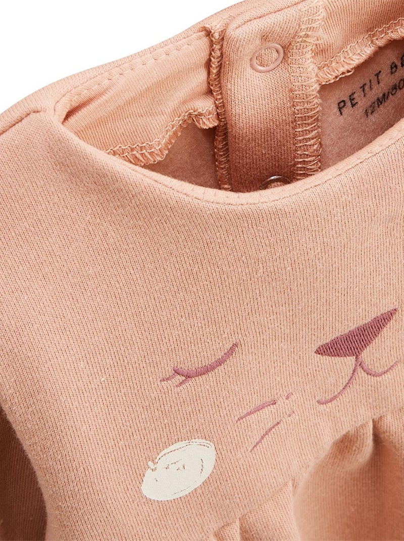 Robe enfant en molleton Matcha Rose - Kiabi