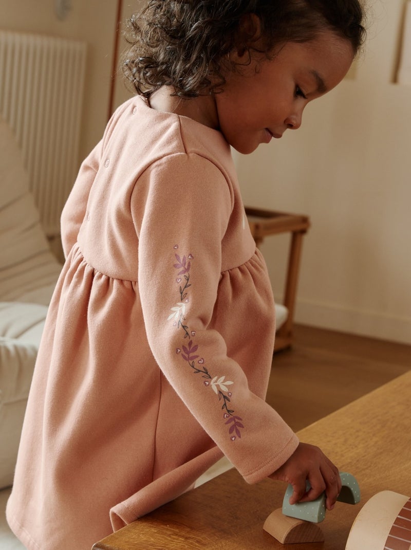 Robe enfant en molleton Matcha Rose - Kiabi