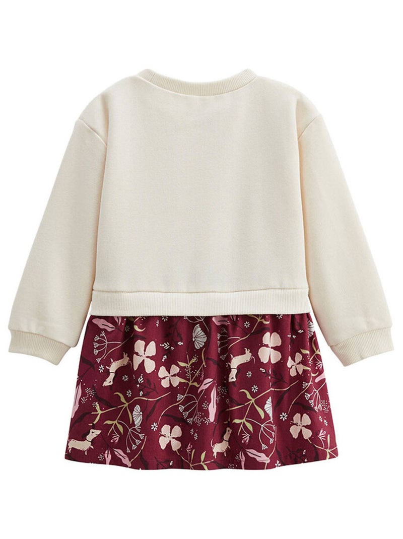 Robe enfant en molleton Mila Ecru - Kiabi