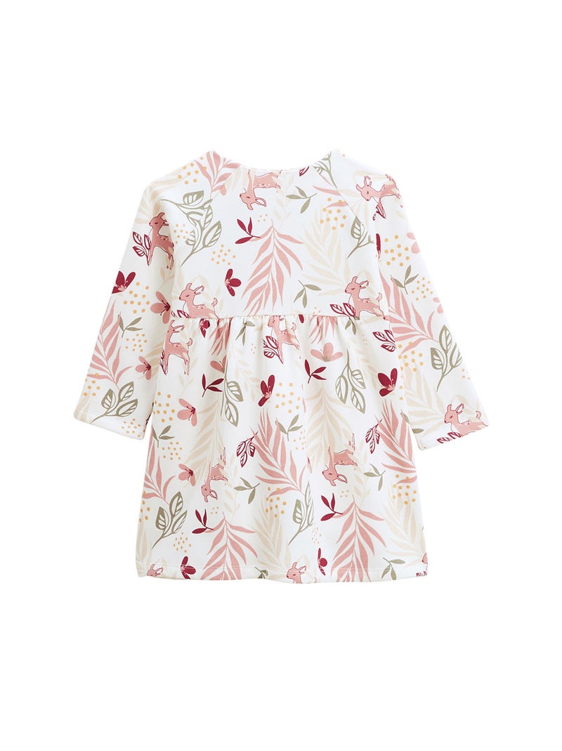 Robe enfant en molleton Oprah Ecru - Kiabi