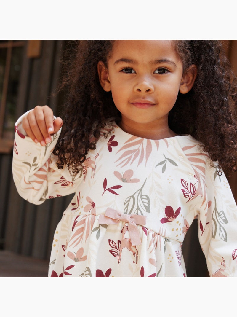 Robe enfant en molleton Oprah Ecru - Kiabi