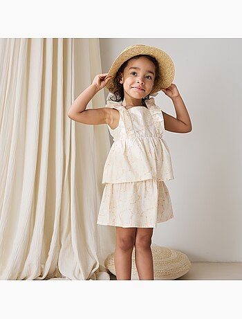 Robe enfant en popeline Poésie d'été