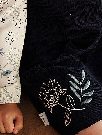 Robe enfant en velours côtelé Belle de Nuit