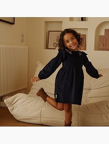 Robe enfant en velours côtelé ilana