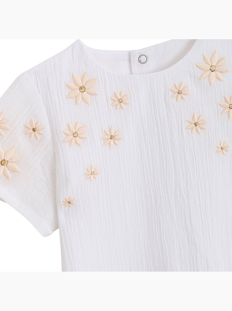 Robe enfant Poésie d'été Blanc - Kiabi