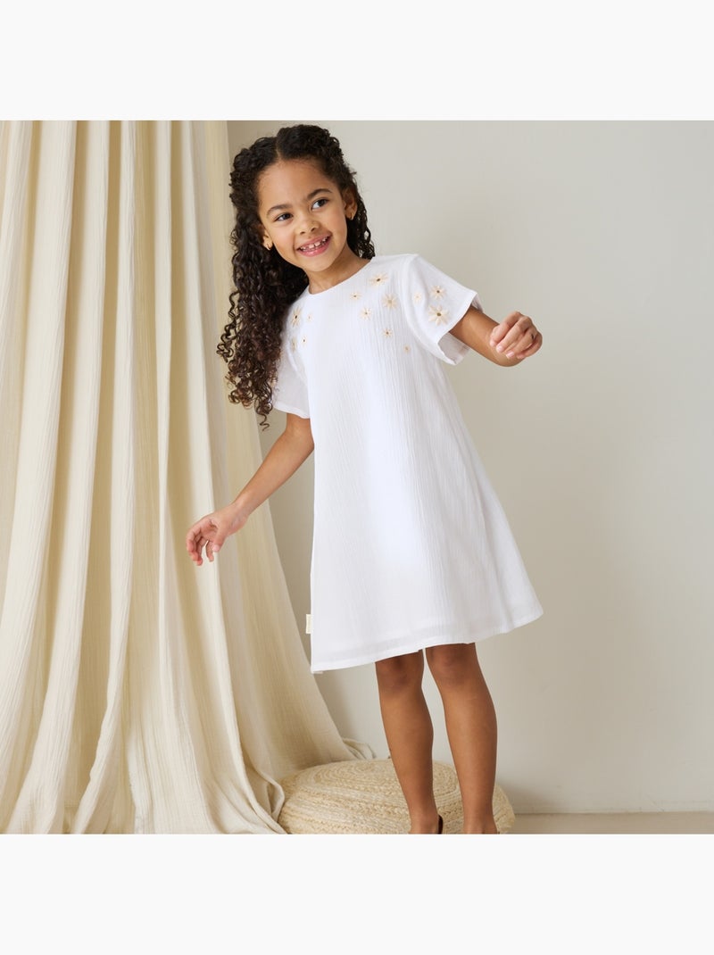 Robe enfant Poésie d'été Blanc - Kiabi