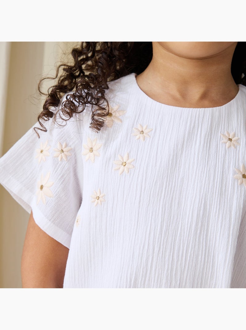 Robe enfant Poésie d'été Blanc - Kiabi