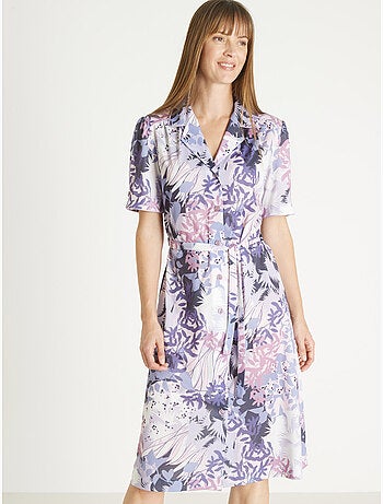 Robe entièrement boutonnée maille fluide - DAXON