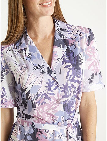 Robe entièrement boutonnée maille fluide