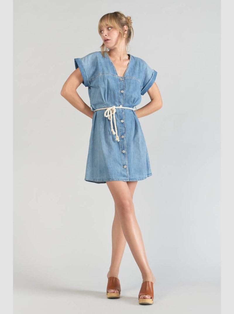 Robe EOURRES droite en jeans 'Le Temps Des Cerises' Bleu - Kiabi