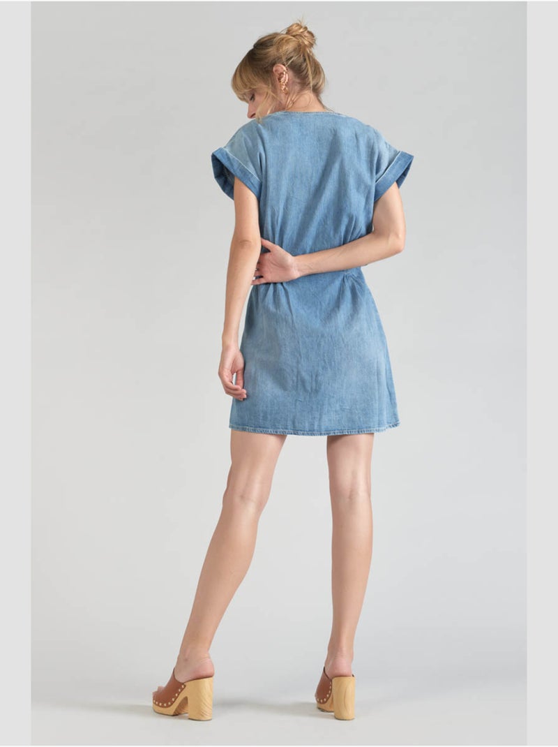 Robe EOURRES droite en jeans 'Le Temps Des Cerises' Bleu - Kiabi