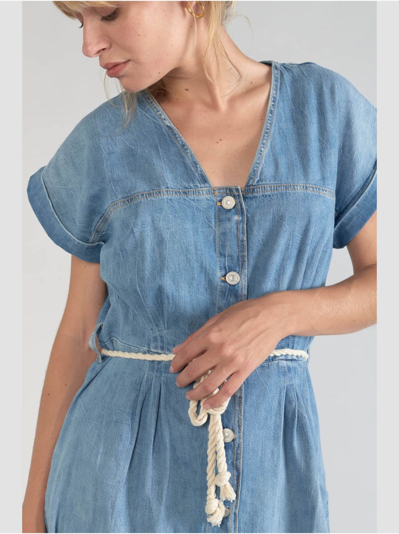 Robe EOURRES droite en jeans 'Le Temps Des Cerises' Bleu - Kiabi