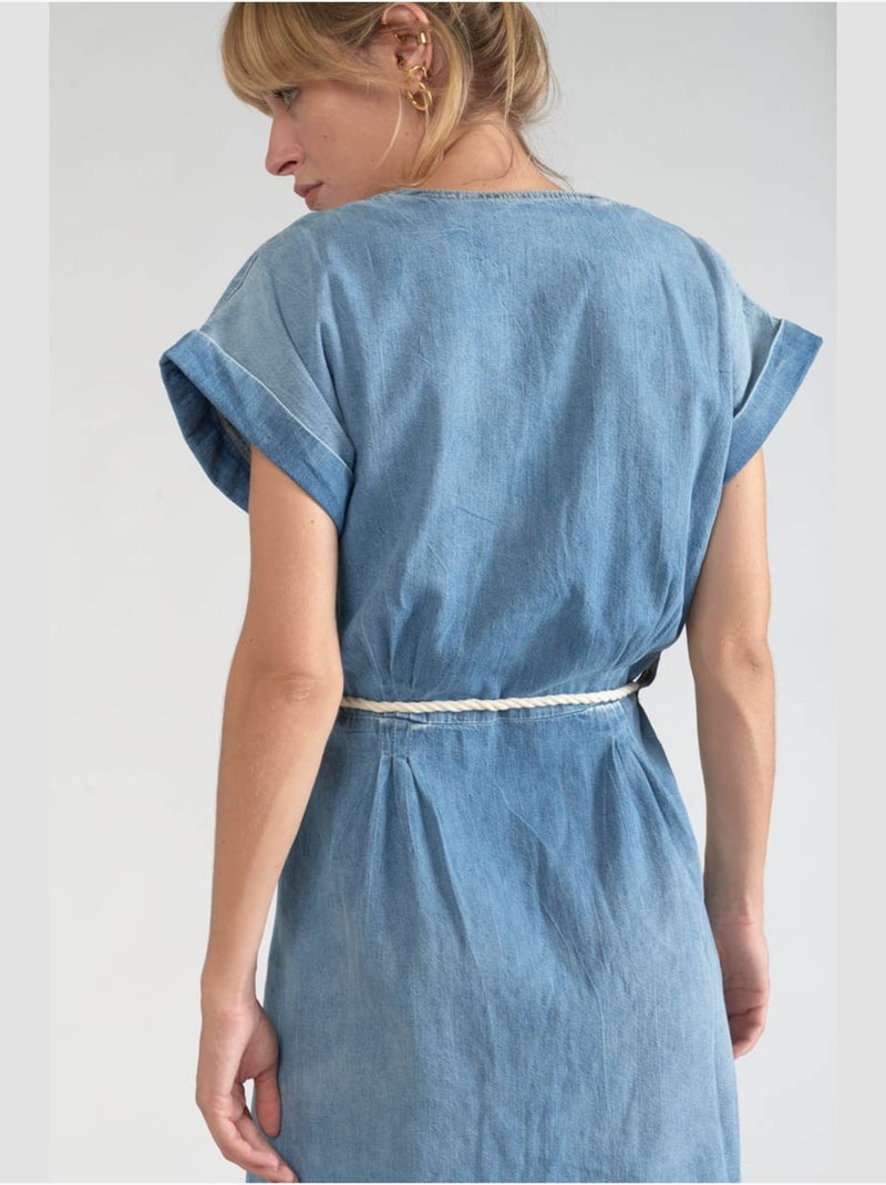Robe EOURRES droite en jeans 'Le Temps Des Cerises' Bleu - Kiabi