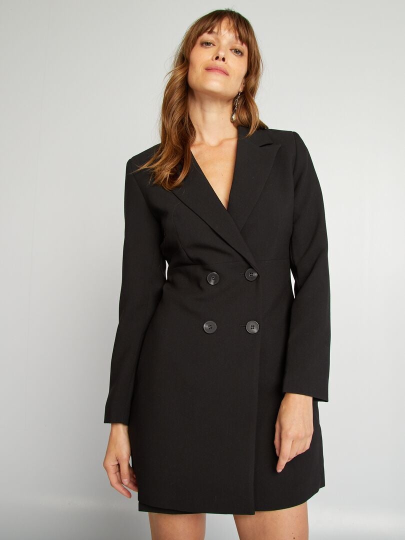 Robe épaisse coupe blazer noir - Kiabi