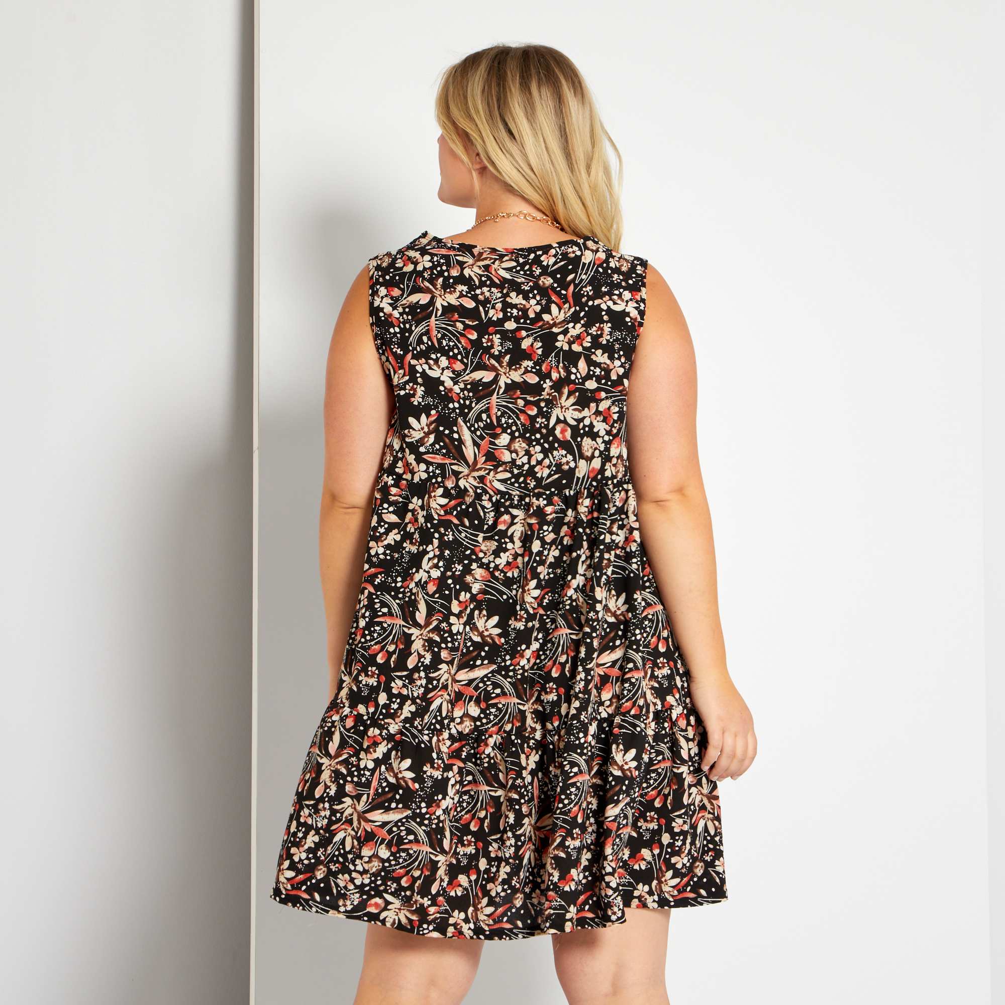 Robe esprit babydoll Grande taille femme noir Kiabi 20,00€