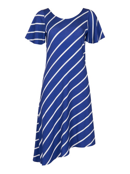 Robe estivale asymétrique manches courtes Rhodes - Kiabi