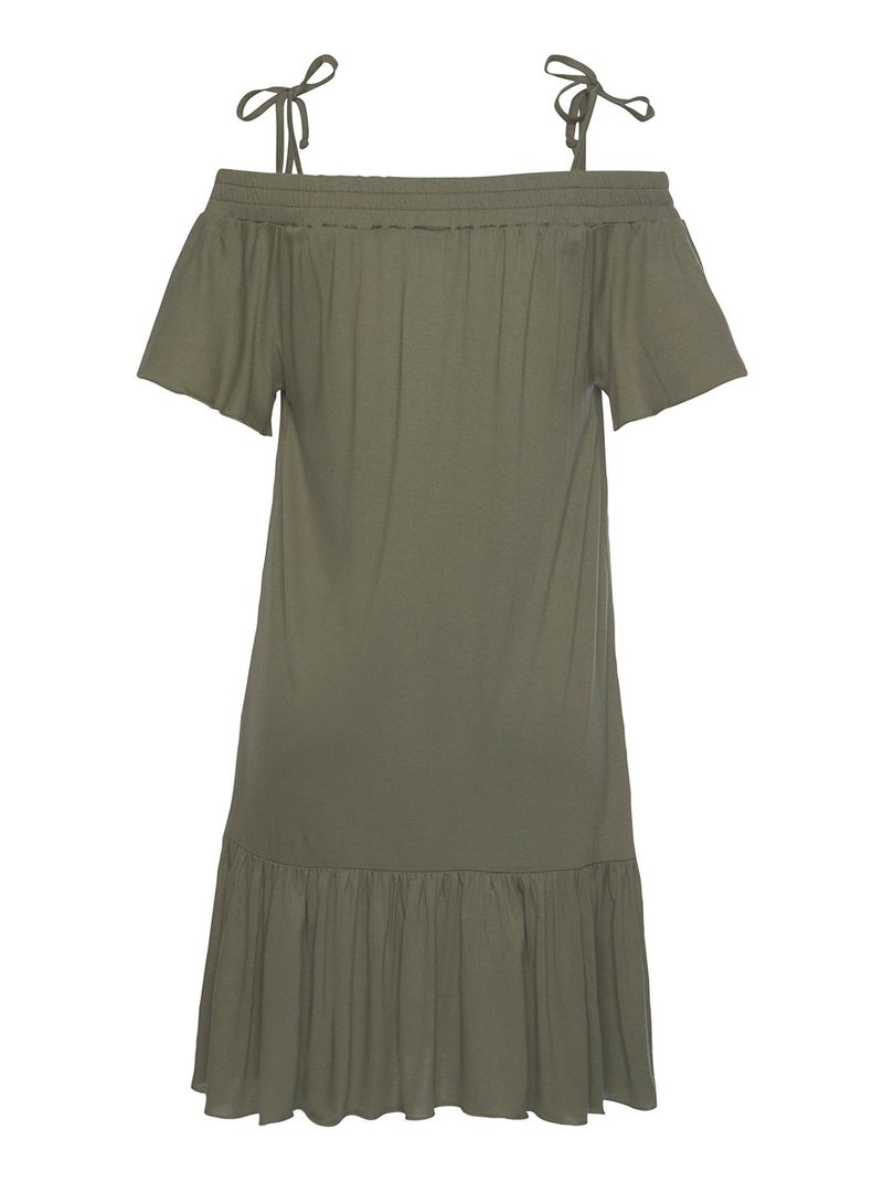 Robe estivale Carmen Kaki - Kiabi