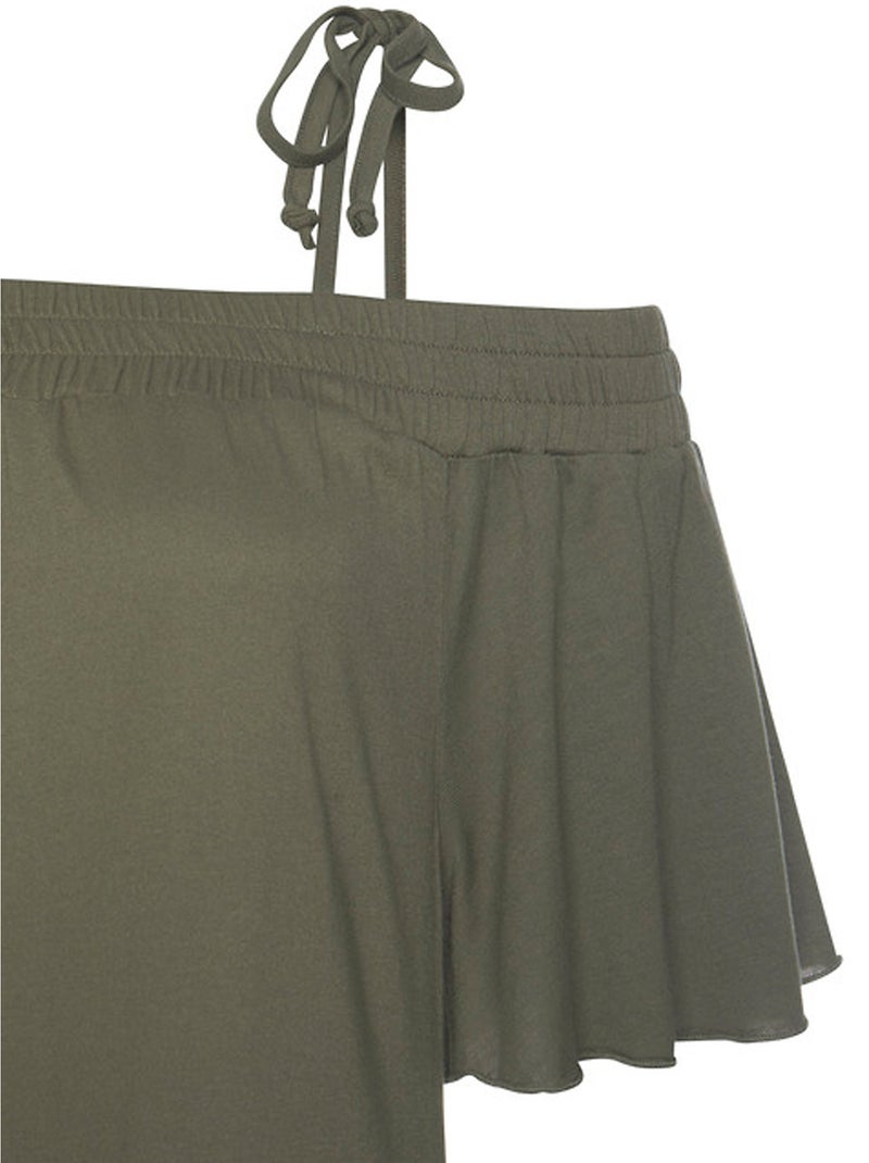 Robe estivale Carmen Kaki - Kiabi