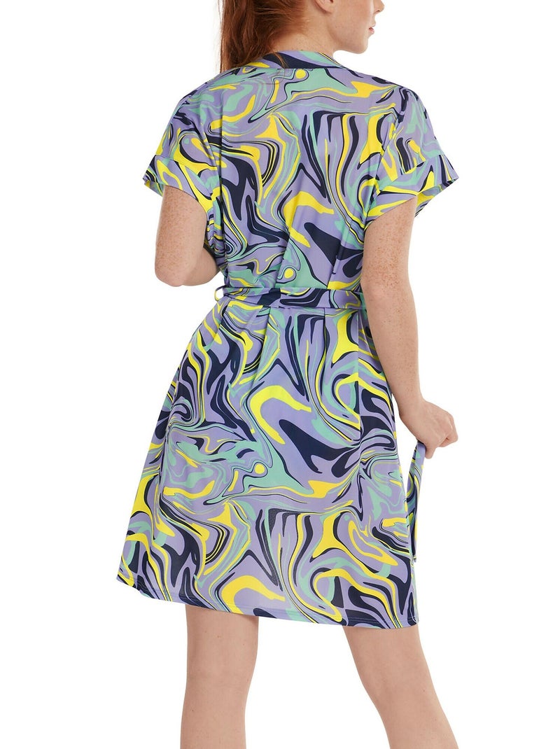 Robe estivale ceinturée manches courtes Palma Violet - Kiabi