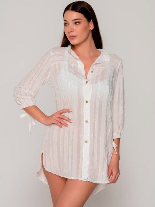 Robe estivale chemise manches longues PRAISE - Kiabi