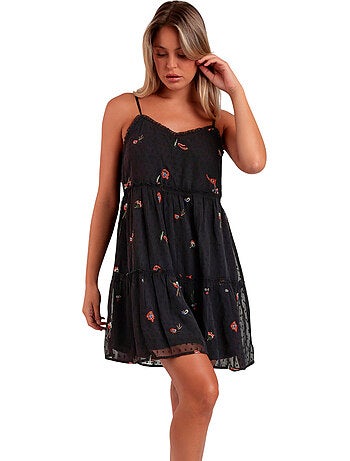 Robe estivale fines bretelles Oriental Flowers