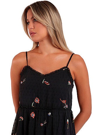 Robe estivale fines bretelles Oriental Flowers