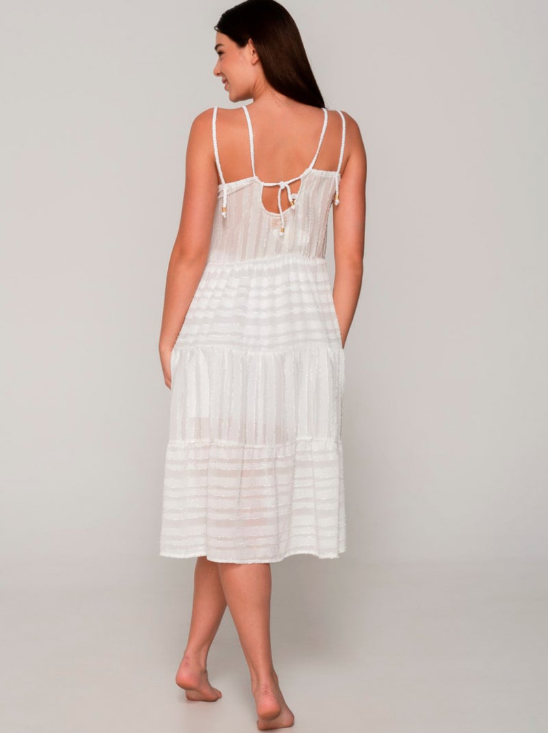 Robe estivale longue PRAISE Ecru - Kiabi