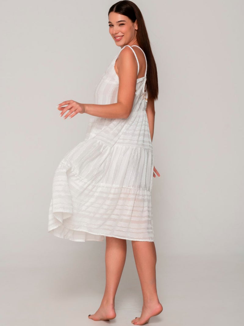 Robe estivale longue PRAISE Ecru - Kiabi