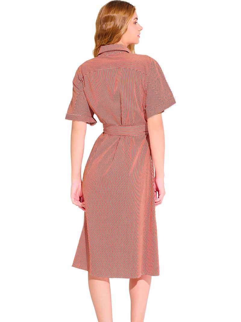 Robe estivale manches courtes LASCARI Rouge - Kiabi