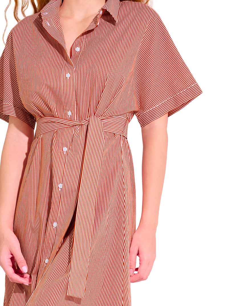 Robe estivale manches courtes LASCARI Rouge - Kiabi