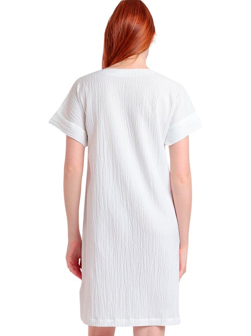 Robe estivale manches courtes Linen Style - Kiabi