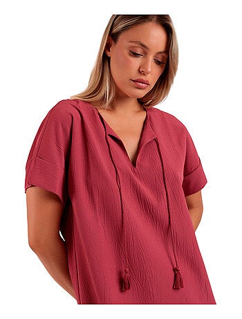 Robe estivale manches courtes Linen Style