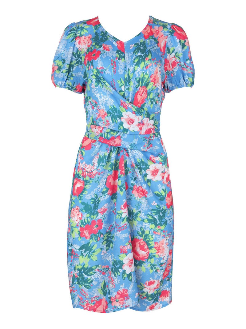 Robe estivale manches courtes Manila Bleu - Kiabi