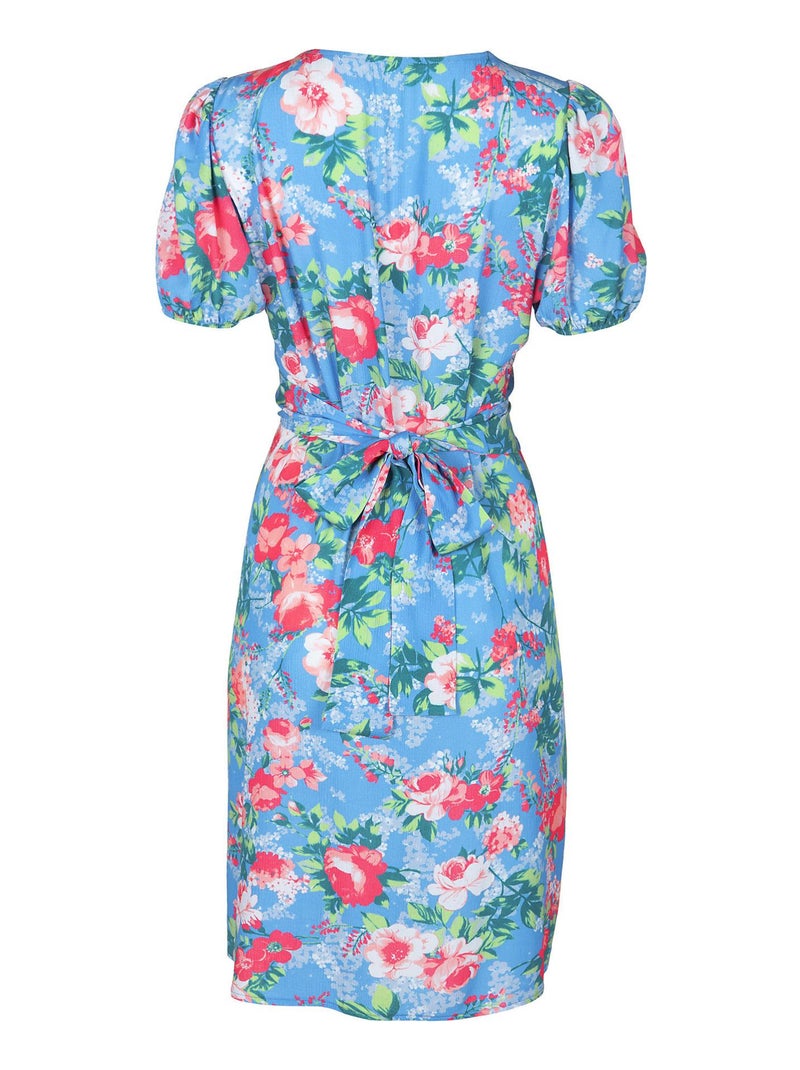 Robe estivale manches courtes Manila Bleu - Kiabi