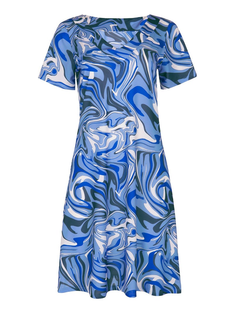 Robe estivale manches courtes Palma Bleu - Kiabi