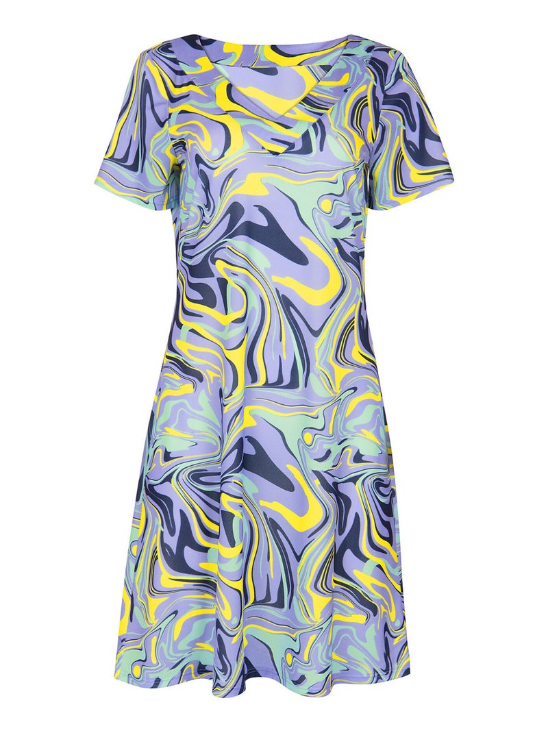 Robe estivale manches courtes Palma Violet - Kiabi