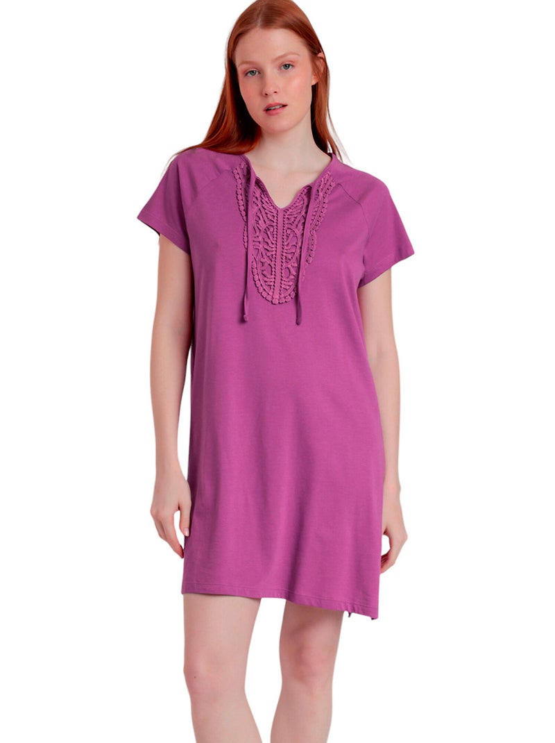 Robe estivale manches courtes Pechera Violet - Kiabi