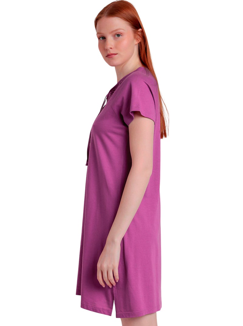 Robe estivale manches courtes Pechera Violet - Kiabi