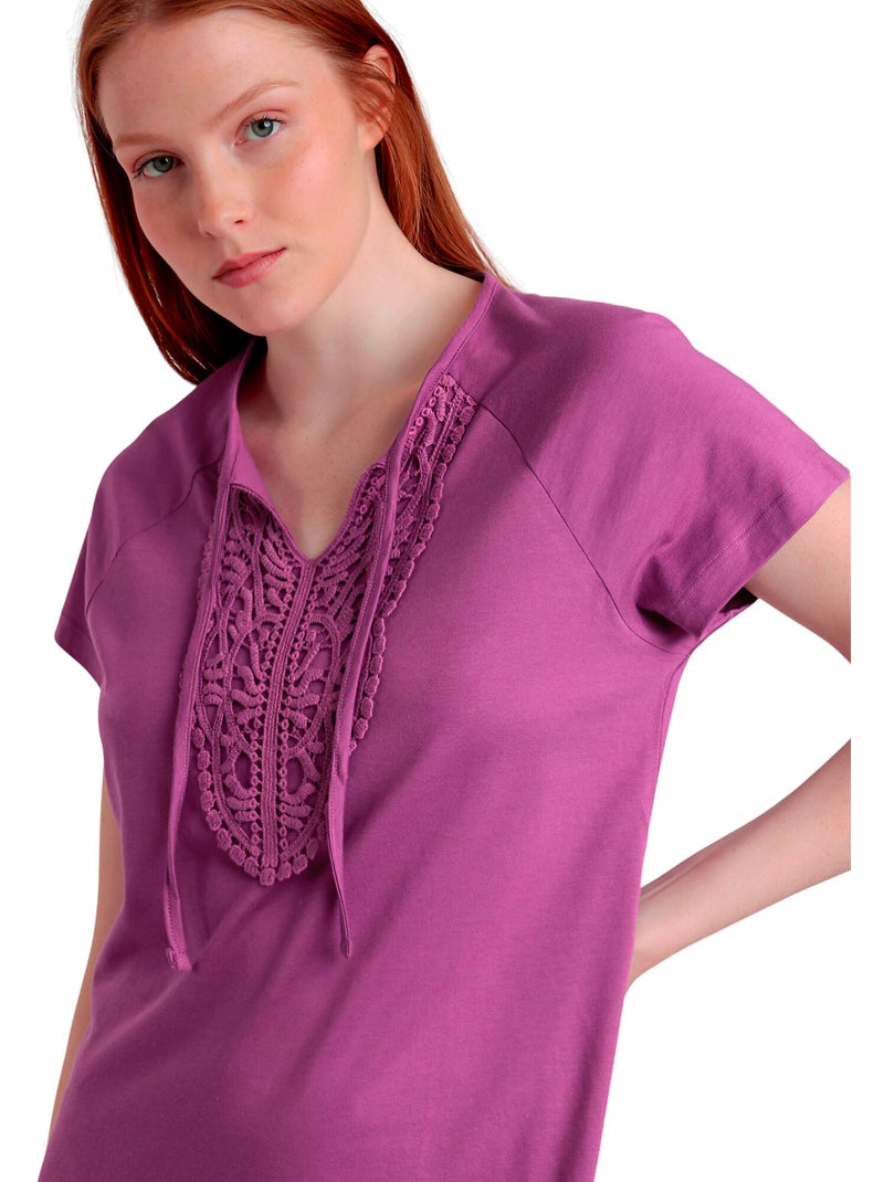 Robe estivale manches courtes Pechera Violet - Kiabi