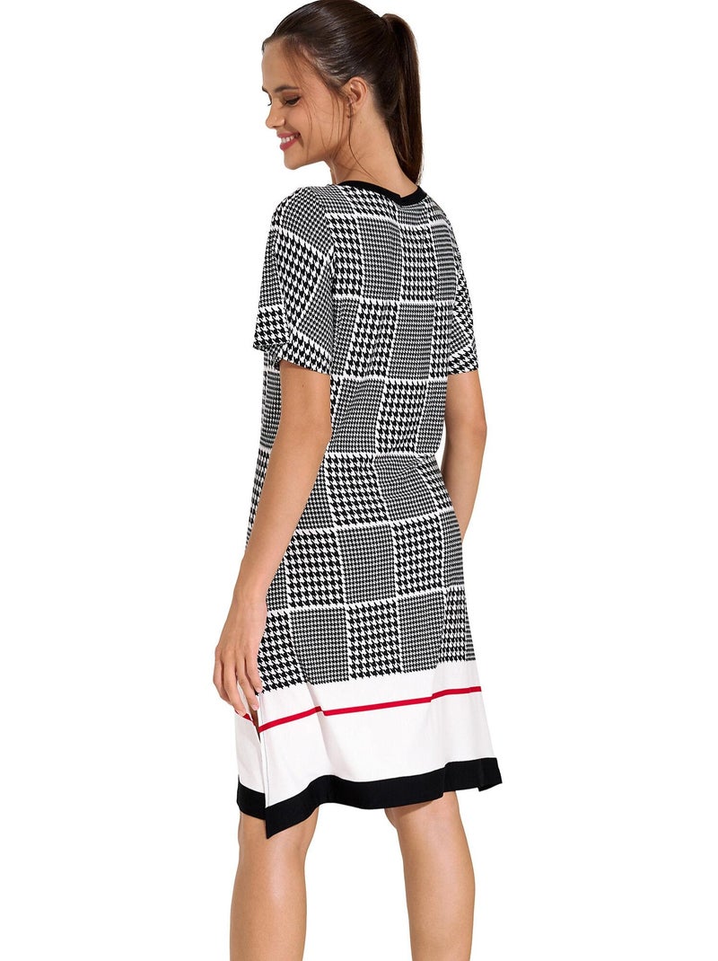 Robe estivale manches courtes Quito Noir - Kiabi